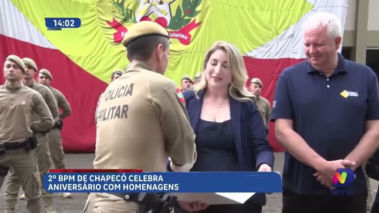 2º BPM de Chapecó comemora 65 anos com homenagens e parcerias estratégicas