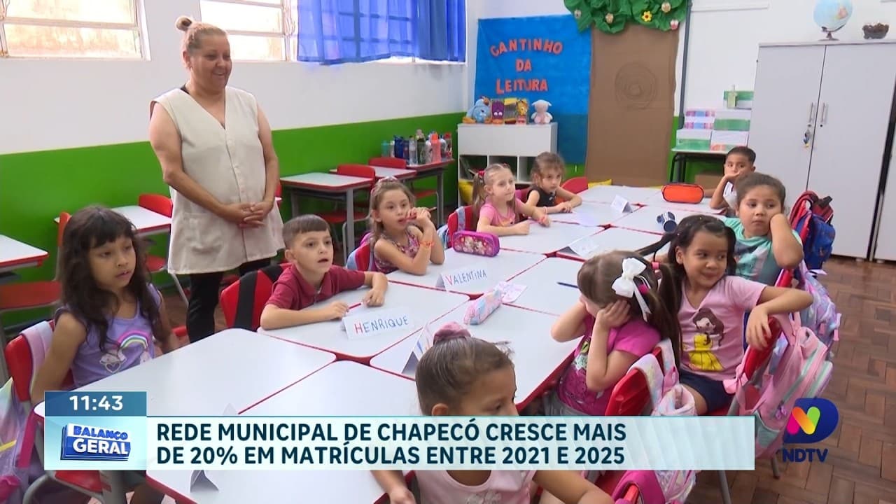 Chapecó tem aumento de matrículas na educação municipal, aponta Inep