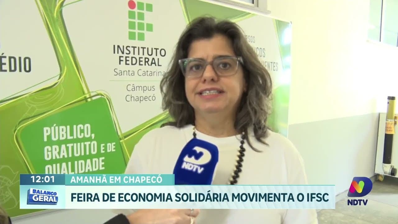 IFSC Chapecó sedia Feira de Economia Solidária com entrada gratuita