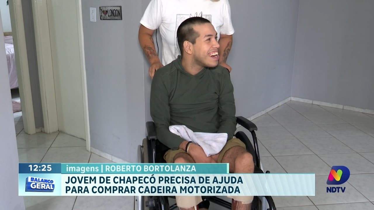 Jovem com paralisia cerebral precisa de apoio em Chapecó