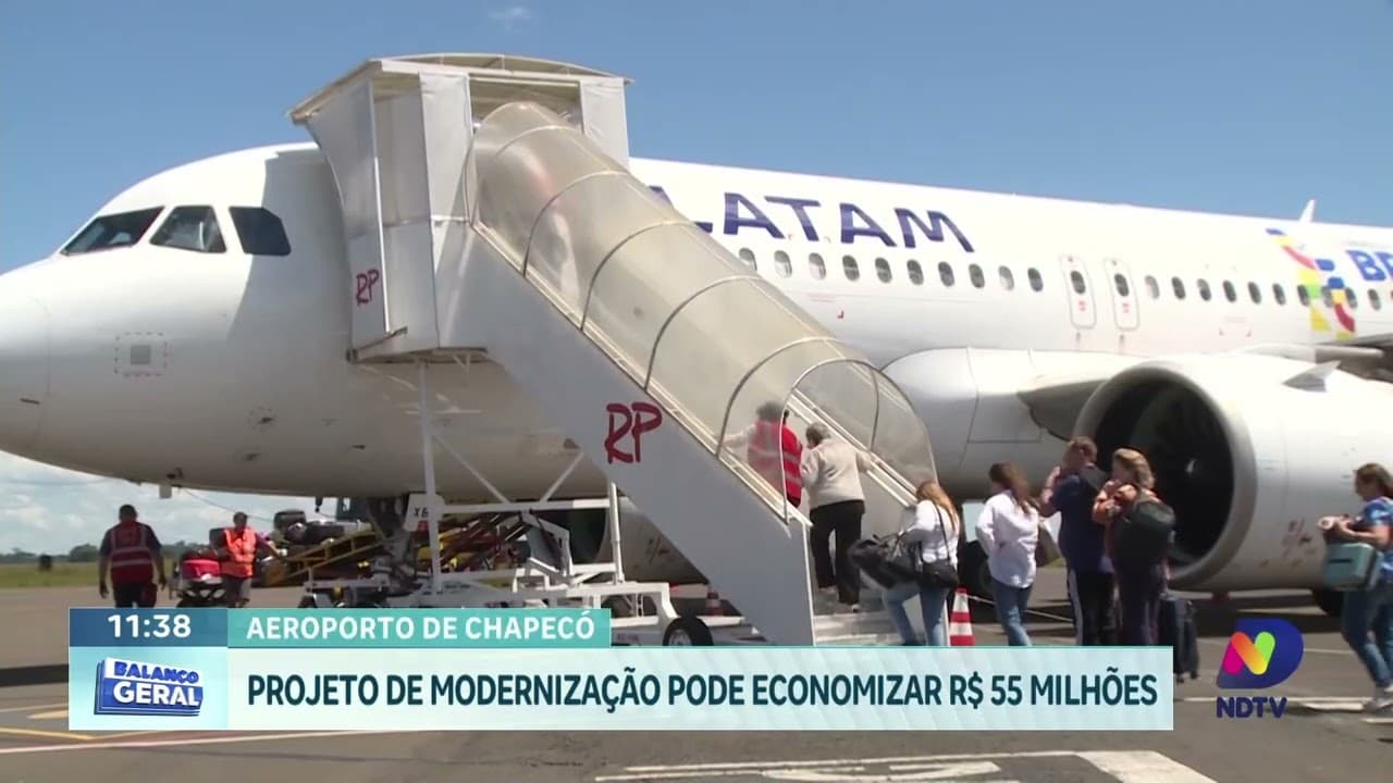 Modernização do Aeroporto de Chapecó tem economia de R$ 55 milhões