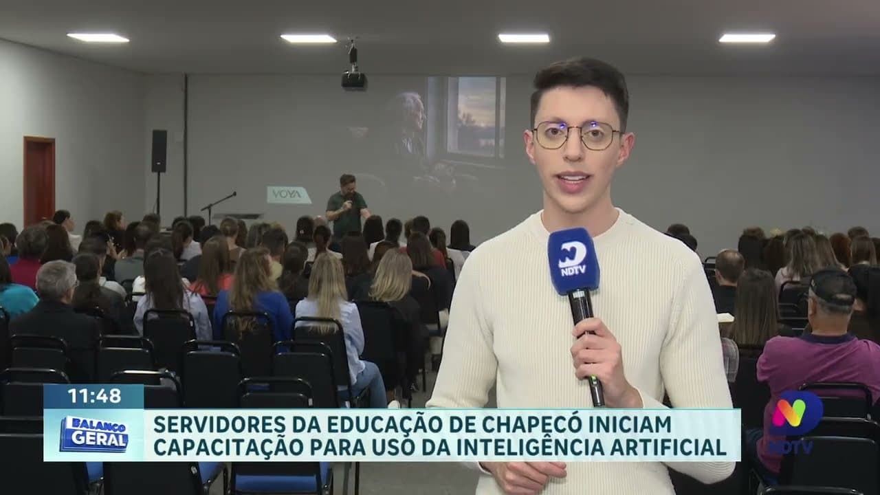 Servidores da Educação de Chapecó recebem capacitação em inteligência artificial
