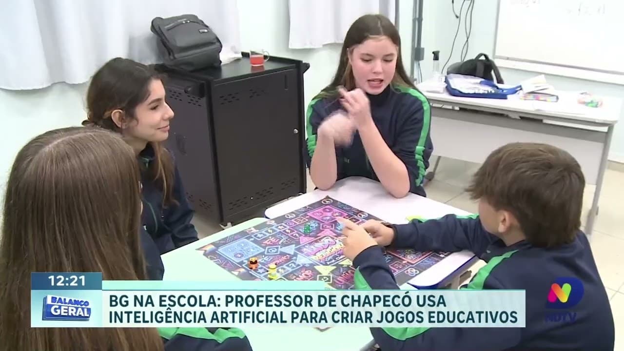 Professor Inova Aulas em Chapecó com Jogos Criados por Inteligência Artificial